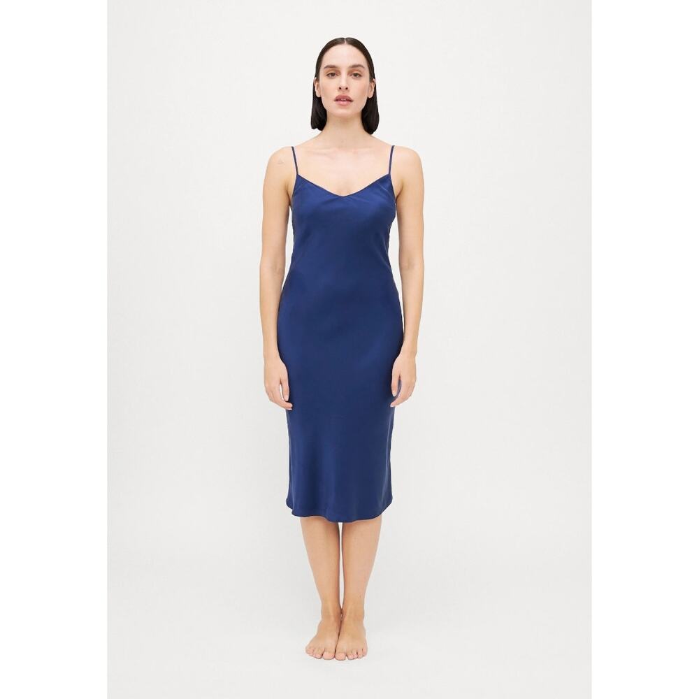 POLO Ralph Lauren Blue‎ Slip Dress Womens 6 V-Neck Cocktail Mini Party Elegant